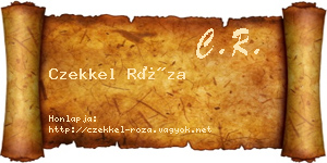 Czekkel Róza névjegykártya